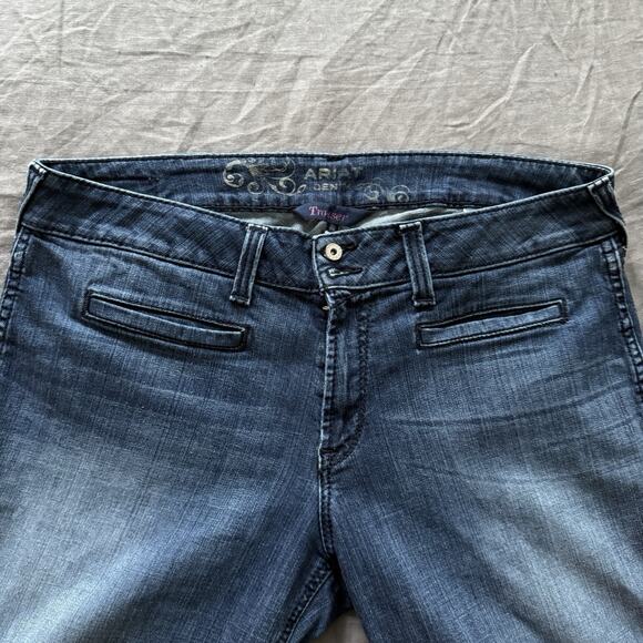 Ariat Women's Jeans 34R Blue Med Rise Bootcut Trousers Western Dark Wash 36x32 - Picture 6 of 11